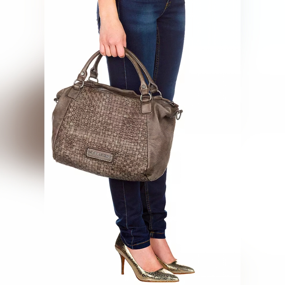 Liebeskind Grey Woven Leather Bag